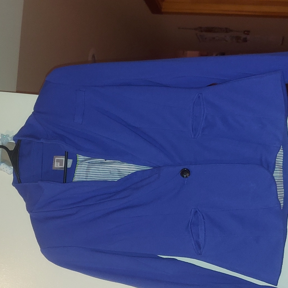 Jcp blue button jacket